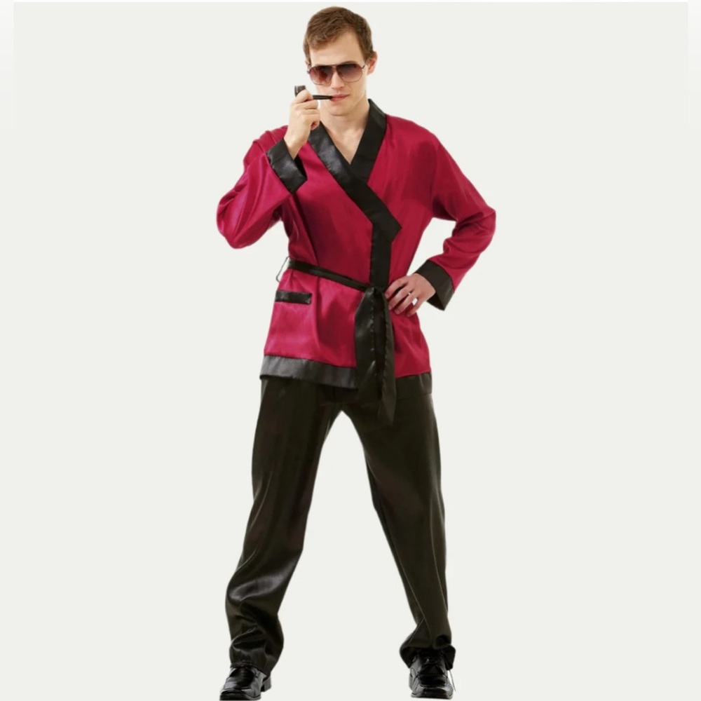 Bunny Enthusiast Costume Hugh Hefner by Hauntlook Adult Size XL NEW